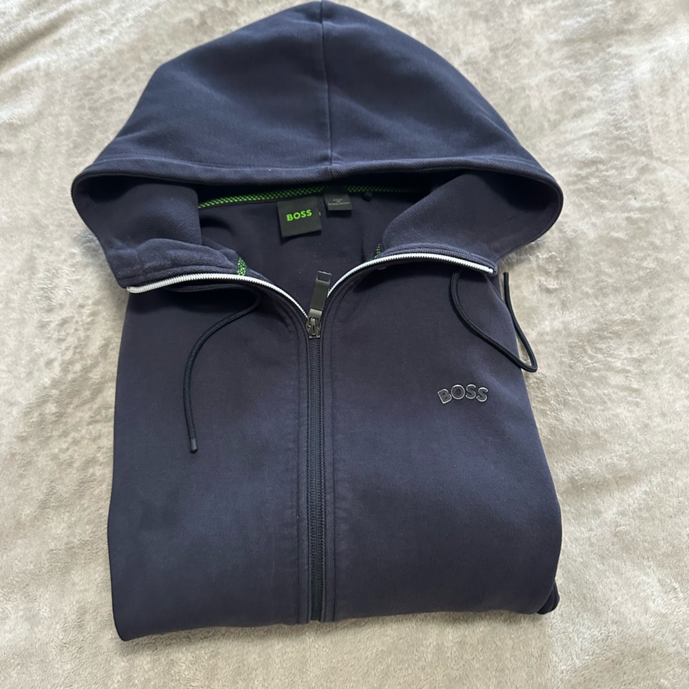 BOSS DarkNavy Zip-Up Hoodie